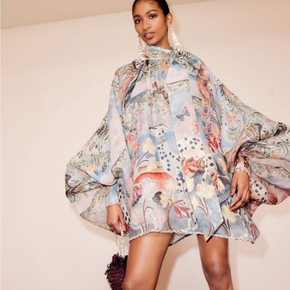 Zimmermann Multicolor Long Sleeve Dress